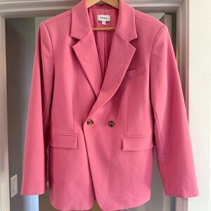 NEW PISTOLA remy double breasted blazer in pink cosmos (M)